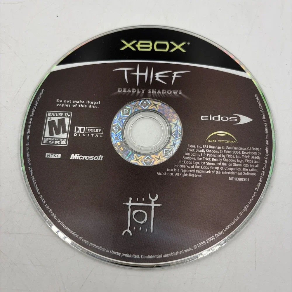 Thief: Deadly Shadows (Original Microsoft Xbox, 2004) Black Label Game DISC ONLY